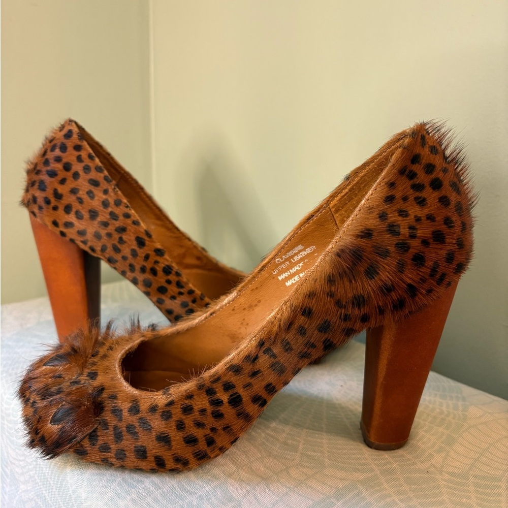 Jeffrey Campbell Claw Toe Leopard Print Heels